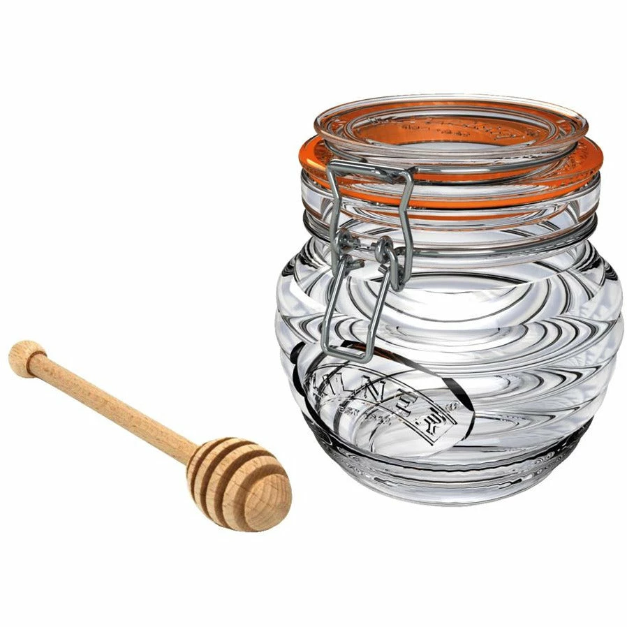 KILNER Honey Pot And Spoon 400ml 1 KILNER Honey Pot And Spoon 400ml