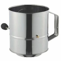 Avanti Stainless Steel Crank Handle Flour Sifter - 5 Cup