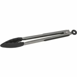 Avanti Silicone Stainless Steel Tongs 30cm - Black