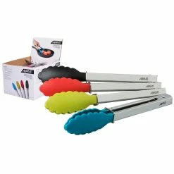 Avanti Mini Tongs with Nylon Head Stainless Steel - 18cm - Black