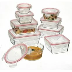 Glasslock Oven Safe Food Containers - 9 Piece Set
