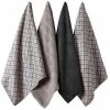 Ladelle Carver Charcoal Microfibre 4pk Kitchen Towel