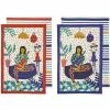 Ladelle Villa Lady Assorted 2pk Kitchen Towel - Blue