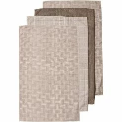 Ladelle Benson Taupe Microfibre 4pk Kitchen Towel
