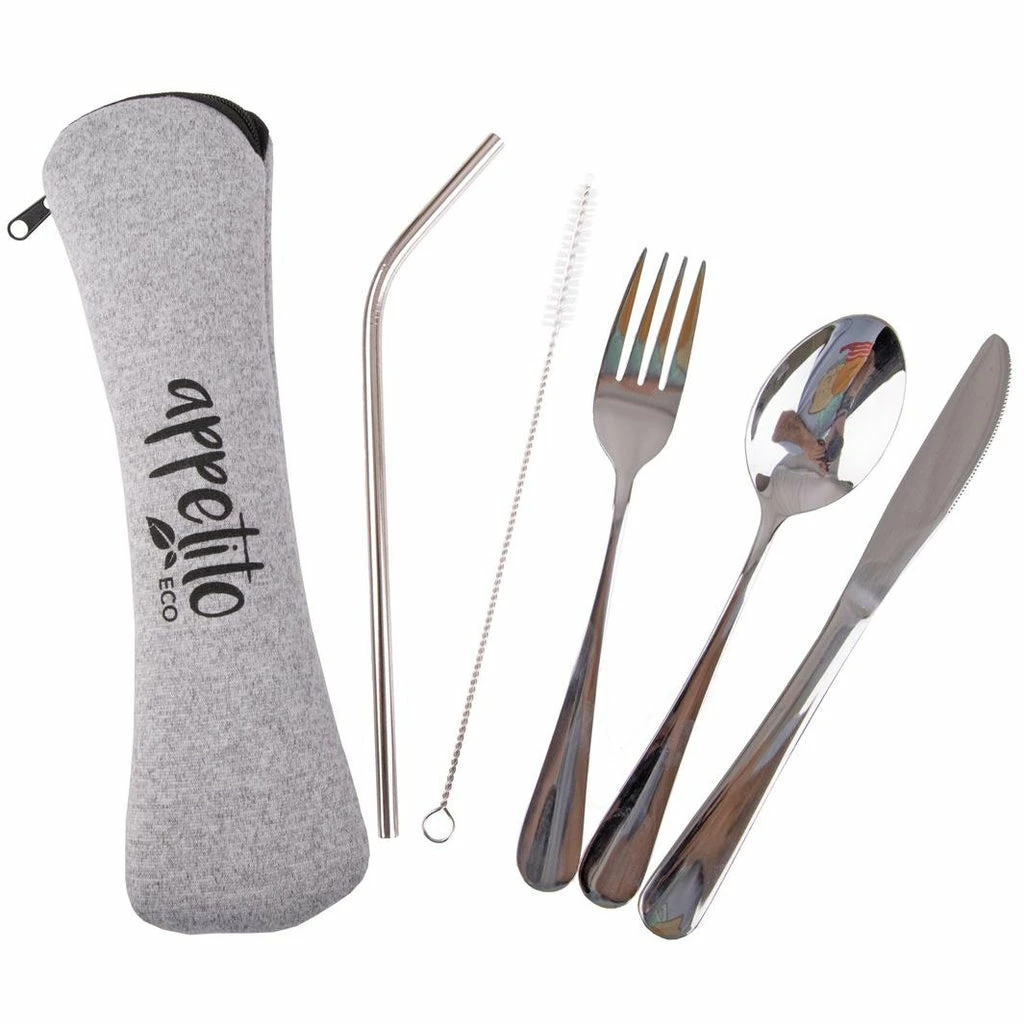 Appetito Travellers Cutlery Set Stainless Steel - 5 Piece Set 1 Appetito Travellers Cutlery Set Stainless Steel - 5 Piece Set