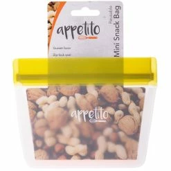 Appetito Reusable Mini Snack Bag - 1 Cup - Green