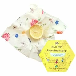 Buzzee Organic Beeswax Wraps Pack 4 - Bees at Work