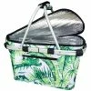 Sachi Insulated Carry Basket With Lid Jungle Leaf