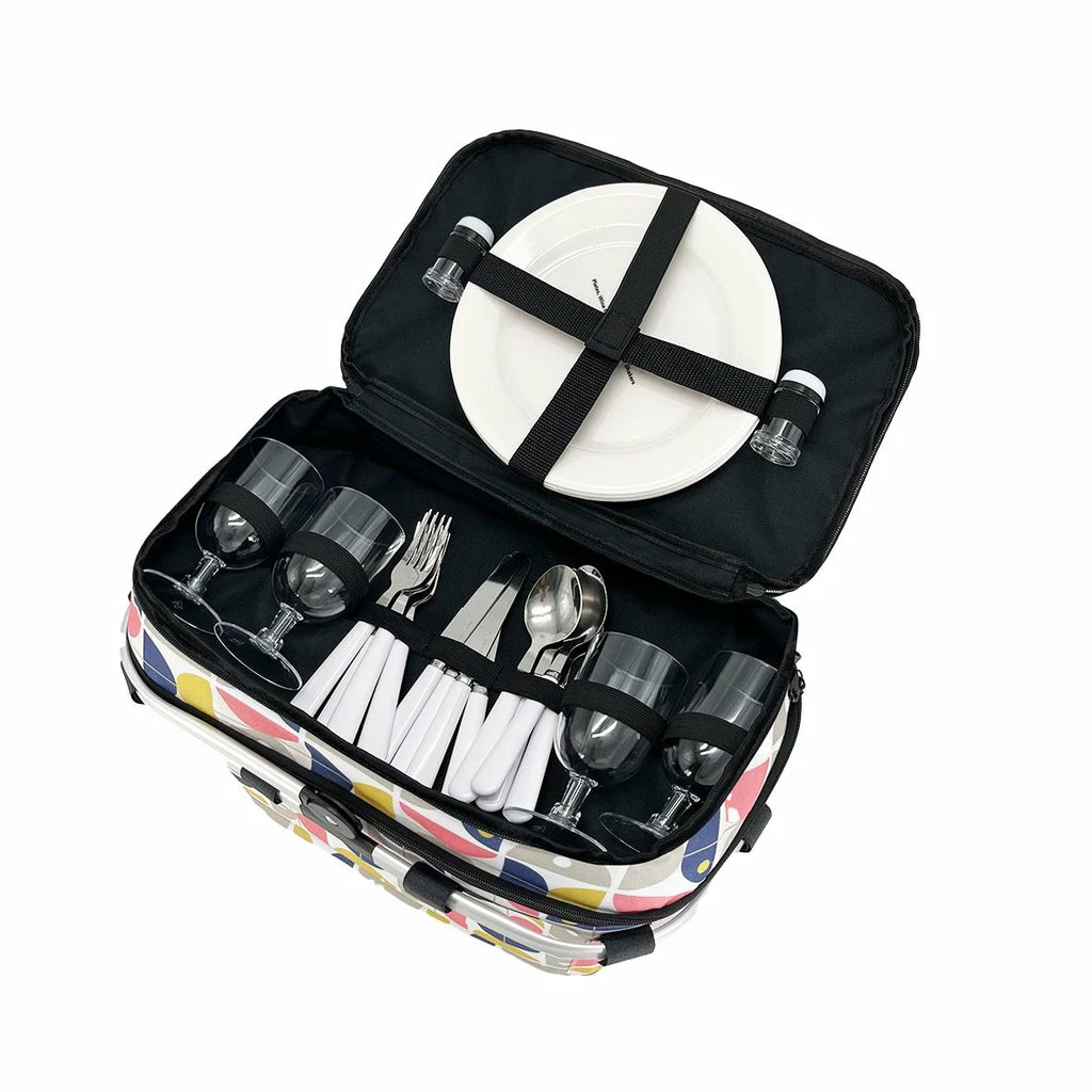 Sachi 4 Person Insulated Picnic Basket Nordic Geo 3 Sachi 4 Person Insulated Picnic Basket Nordic Geo - Image 3