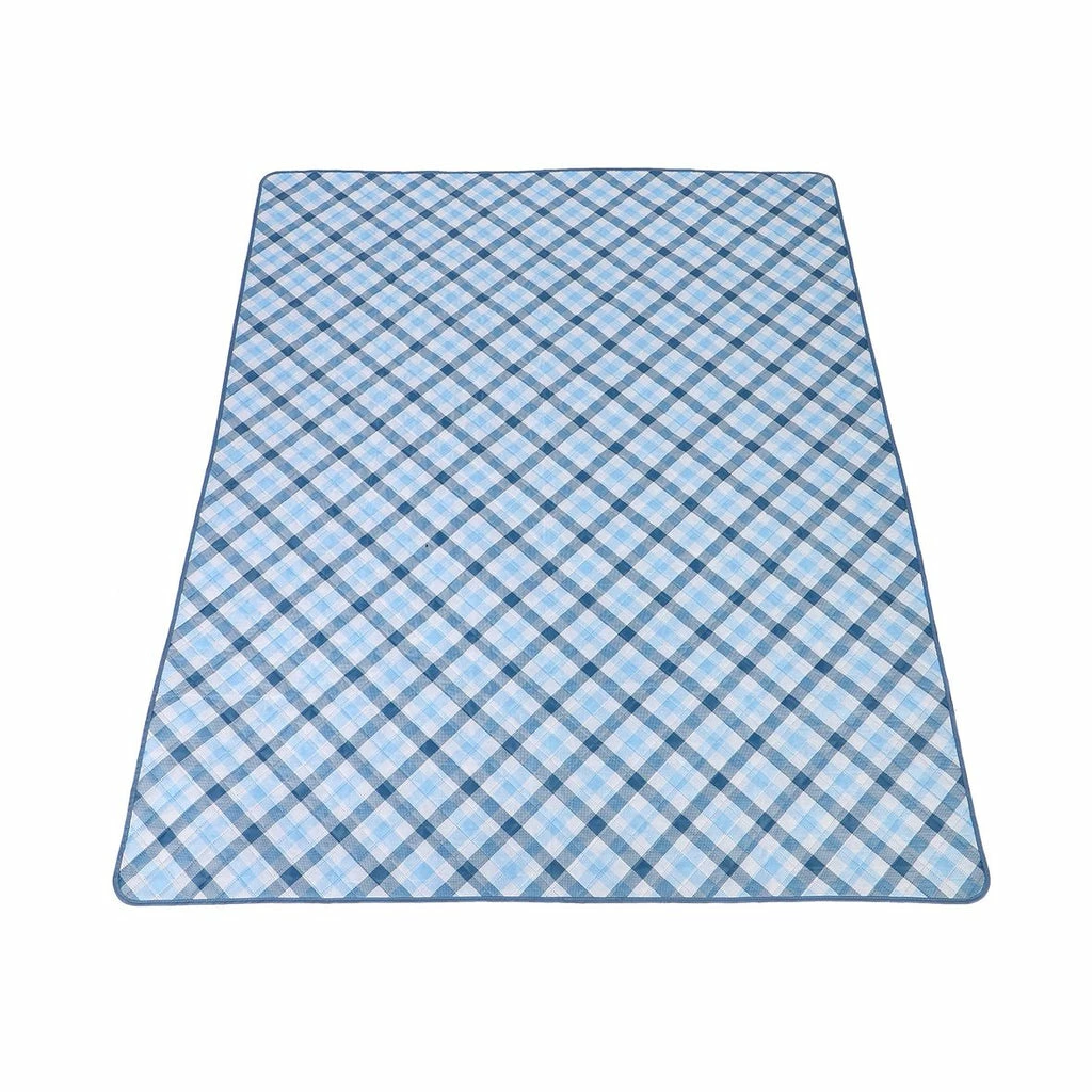 Sachi Picnic Rug 175 X 142Cm Gingham Blue 2 Sachi Picnic Rug 175 X 142Cm Gingham Blue - Image 2