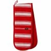 Ladelle Butcher Stripe Series II Red Double Oven Mitt