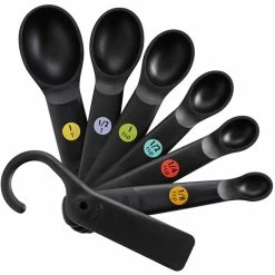 OXO 7-Piece Plastic Measuring Spoons Black