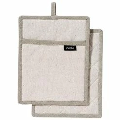 Ladelle Eco Recycled Natural 2pk Pot Holder
