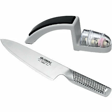 Global Knife and Sharpener Set 1 Global Knife and Sharpener Set