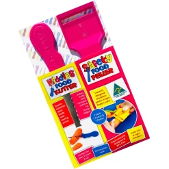 Safety Food Kutter Kiddies Food Kutter and Safety Food Peeler Twin Pack Pink