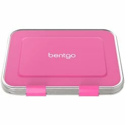 Bentgo Kids Bento Lunch Box Stainless Steel Leak-Resistant - Fuchsia