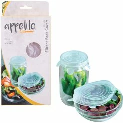 Appetito Reusable Silicone Food Covers Set 6