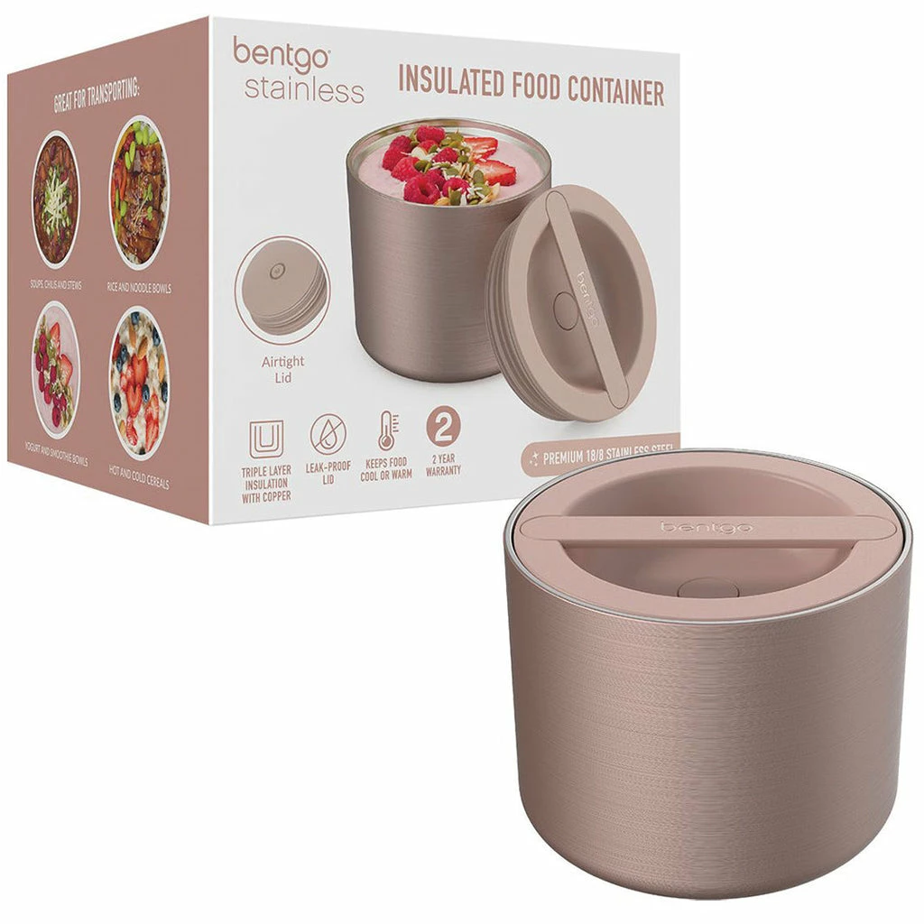 Bentgo Insulated Food Container 560ml Rose Gold 1 Bentgo Insulated Food Container 560ml Rose Gold
