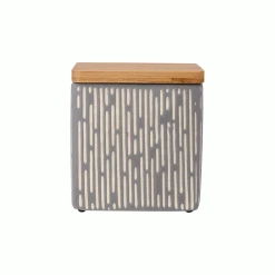 Ladelle Biotic Grey Assorted Canister - Dashes