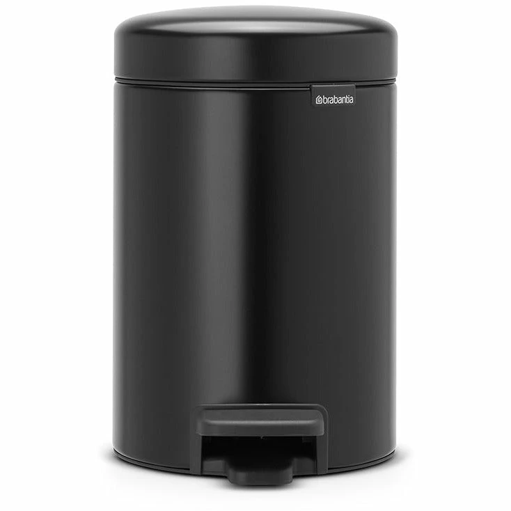 Brabantia Pedal Bin Newicon 3L Matte Black 1 Brabantia Pedal Bin Newicon 3L Matte Black