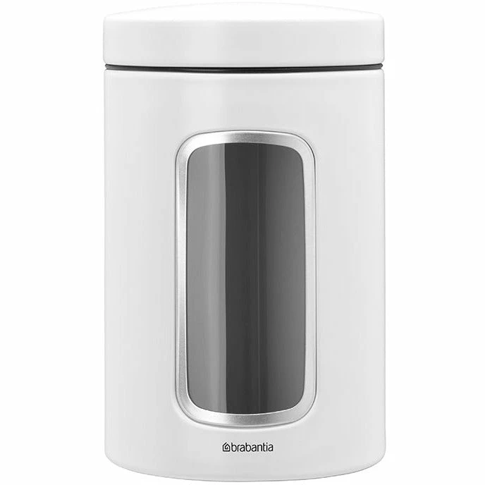 Brabantia Window Canister 1.4L White 1 Brabantia Window Canister 1.4L White