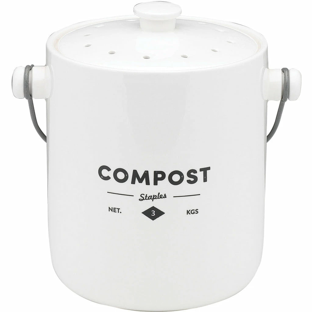 Ecology Staples Foundry Compost Bin With Handle 23 x 18 x 23cm 1 Ecology Staples Foundry Compost Bin With Handle 23 x 18 x 23cm
