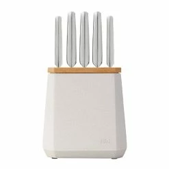 Furi Pro Stone Knife Block Set Snow Terrazzo 6 Piece