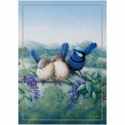 Maxwell and Williams Birds Of Australia Anniversary Tea Towel - Splendid Fairy Wren