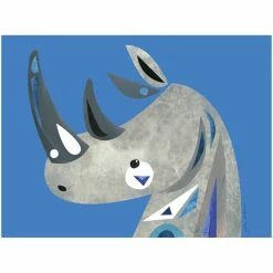 Maxwell and Williams Pete Cromer Wildlife Tea Towel 50x70cm - Rhino