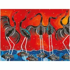 Maxwell and Williams Melanie Hava Jugaig-Bana-Wabu Tea Towel 50X70cm Brolgas Symphony