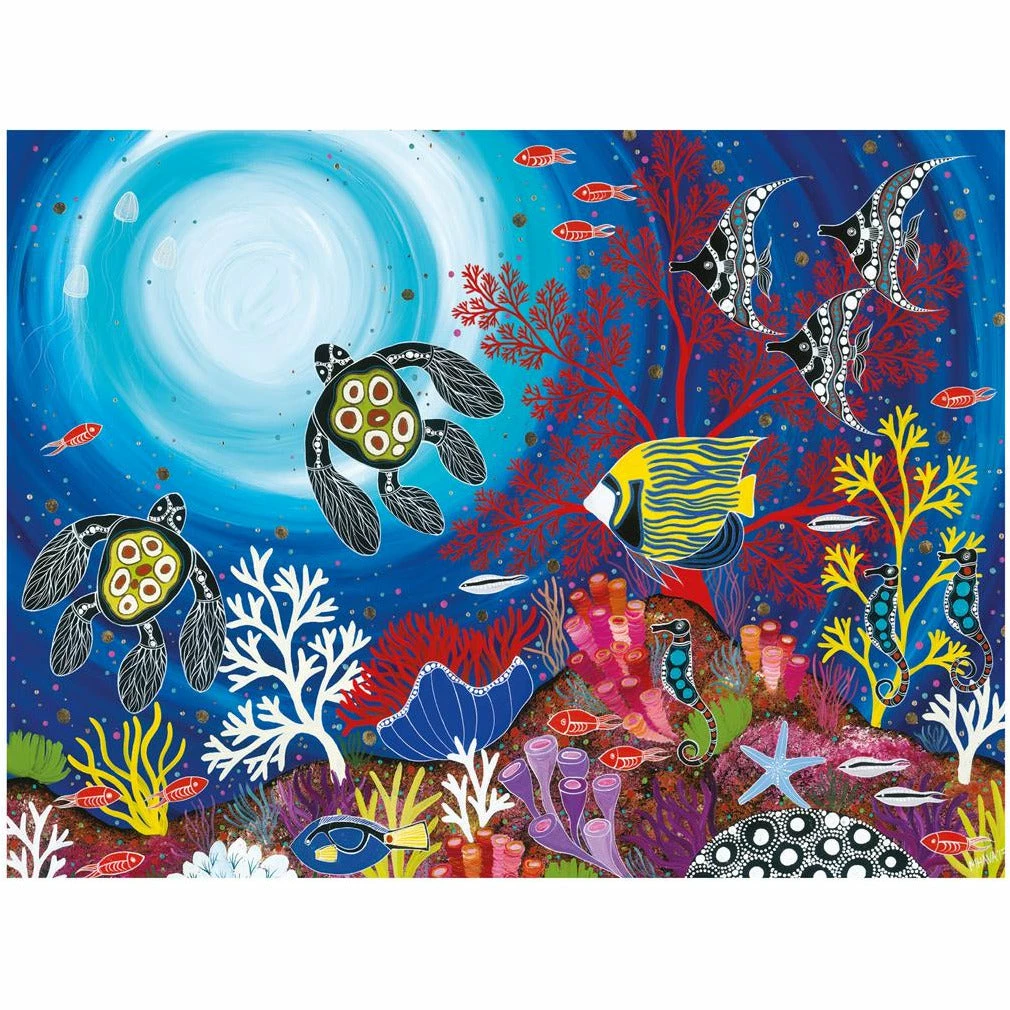 Maxwell and Williams Melanie Hava Jugaig-Bana-Wabu Tea Towel 50X70cm Reef Wonderland 1 Maxwell and Williams Melanie Hava Jugaig-Bana-Wabu Tea Towel 50X70cm Reef Wonderland