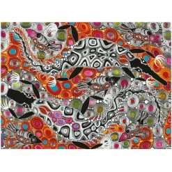 Maxwell and Williams Melanie Hava Jugaig-Bana-Wabu Tea Towel 50X70cm Crocodiles
