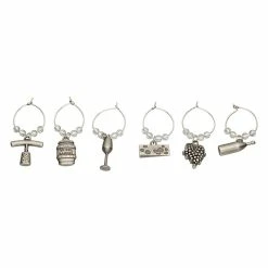 BarCraft Wine Charms 6pc Set Gift Boxed
