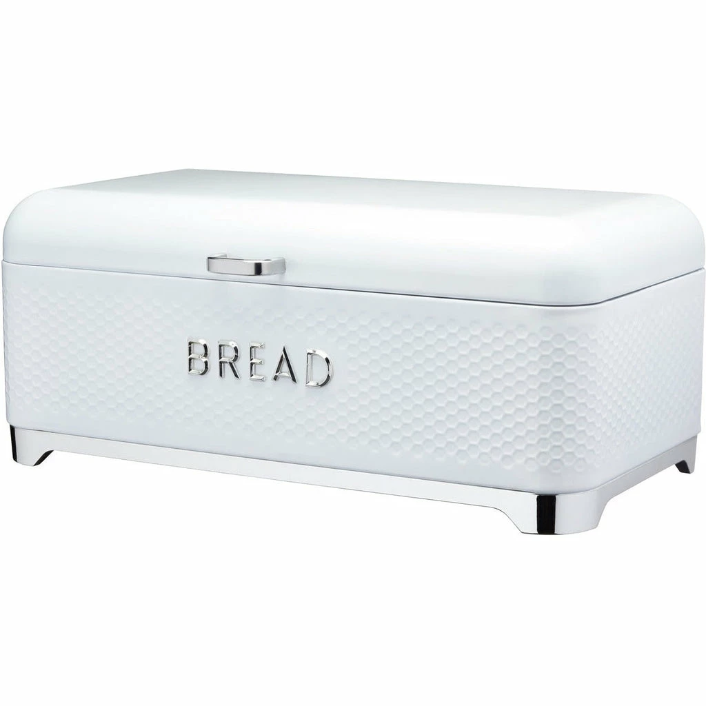 KitchenCraft Lovello Bread Bin 42x22x19cm White 1 KitchenCraft Lovello Bread Bin 42x22x19cm White