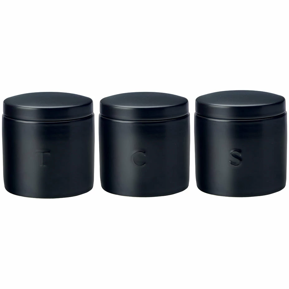 Maxwell and Williams Epicurious Canister 600ml Set Of 3 Black Gift Boxed 1 Maxwell and Williams Epicurious Canister 600ml Set Of 3 Black Gift Boxed