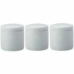 Maxwell and Williams Epicurious Canister 600ml Set Of 3 White Gift Boxed