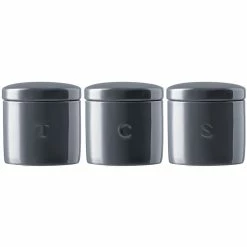 Maxwell and Williams Epicurious Canister 600ML Set of 3 Grey Gift Boxed