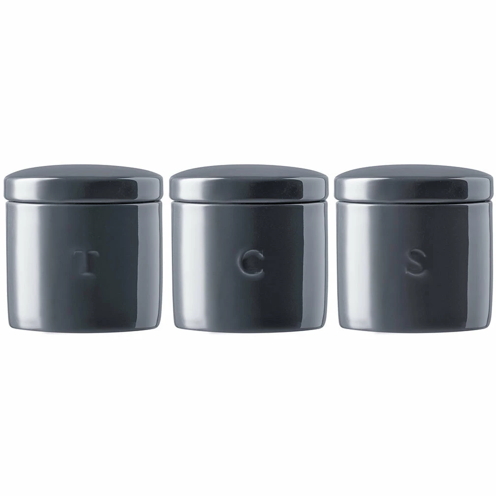 Maxwell and Williams Epicurious Canister 600ML Set of 3 Grey Gift Boxed 1 Maxwell and Williams Epicurious Canister 600ML Set of 3 Grey Gift Boxed