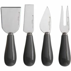 Maxwell and Williams Mezze Cheese Knife Set 4 Piece Charcoal Gift Boxed