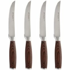 Maxwell and Williams Stanton Steak Knife Set 4 Piece Wood Gift Boxed