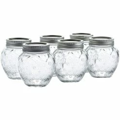 KILNER Strawberry Preserve Jar Set of 6 400ml