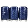 KitchenCraft Lovello Canister Set of 3 Navy Gift Boxed