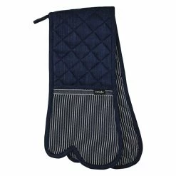Ladelle Prof. Series III Stripe Navy Double Oven Mitt