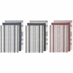 Ladelle Abode Stripe 3pk Kitchen Towel - Blue
