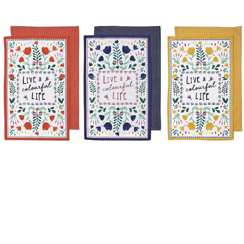 Ladelle Villa Colourful Life Assorted 2pk Kitchen Towel 1 Ladelle Villa Colourful Life Assorted 2pk Kitchen Towel