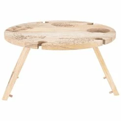 Maxwell and Williams The Blck Pen Golden Summer Round Folding Picnic Table 45x45x24cm