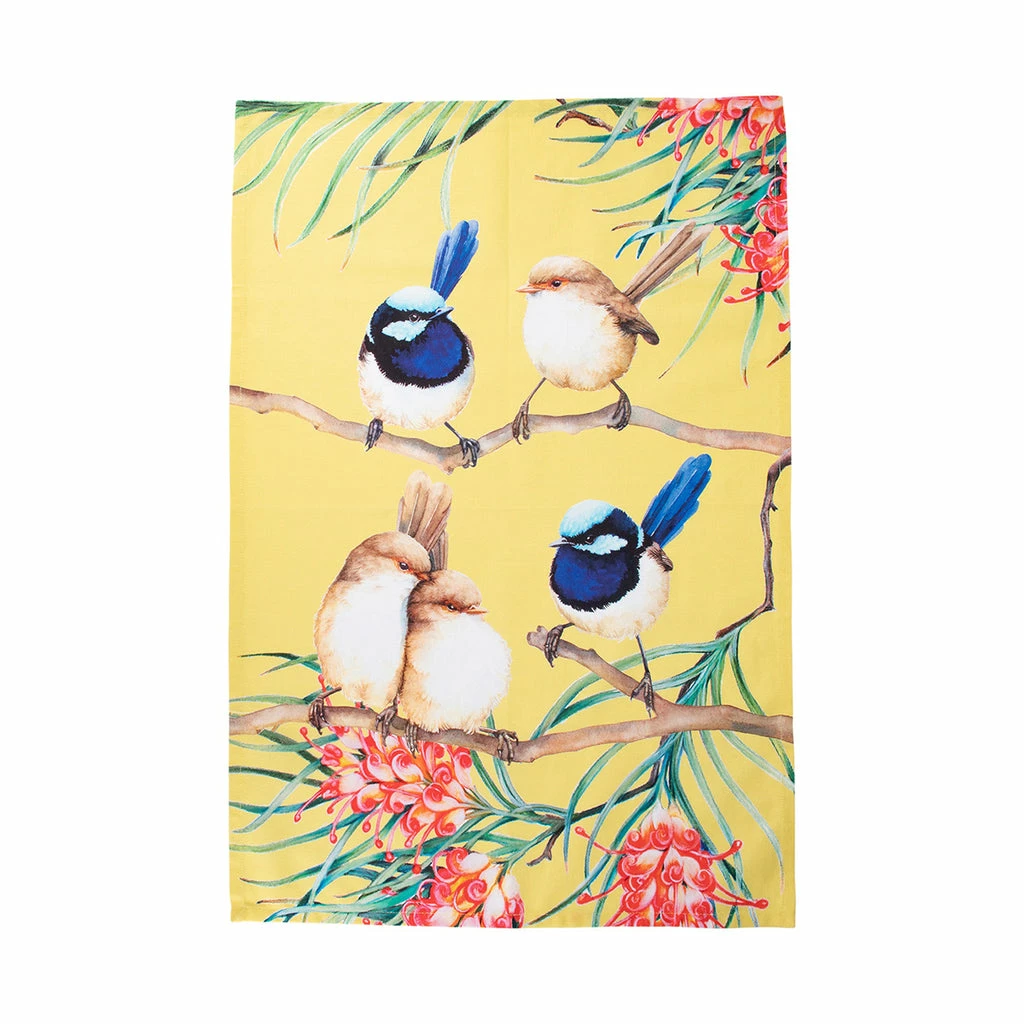 Maxwell and Williams Katherine Castle Bird Talk Tea Towel 50x70cm Superb Fairy-wrens 1 Maxwell and Williams Katherine Castle Bird Talk Tea Towel 50x70cm Superb Fairy-wrens