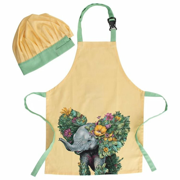 Maxwell and Williams Marini Ferlazzo Wild Planet Kids Apron & Hat Set Elephant 1 Maxwell and Williams Marini Ferlazzo Wild Planet Kids Apron & Hat Set Elephant
