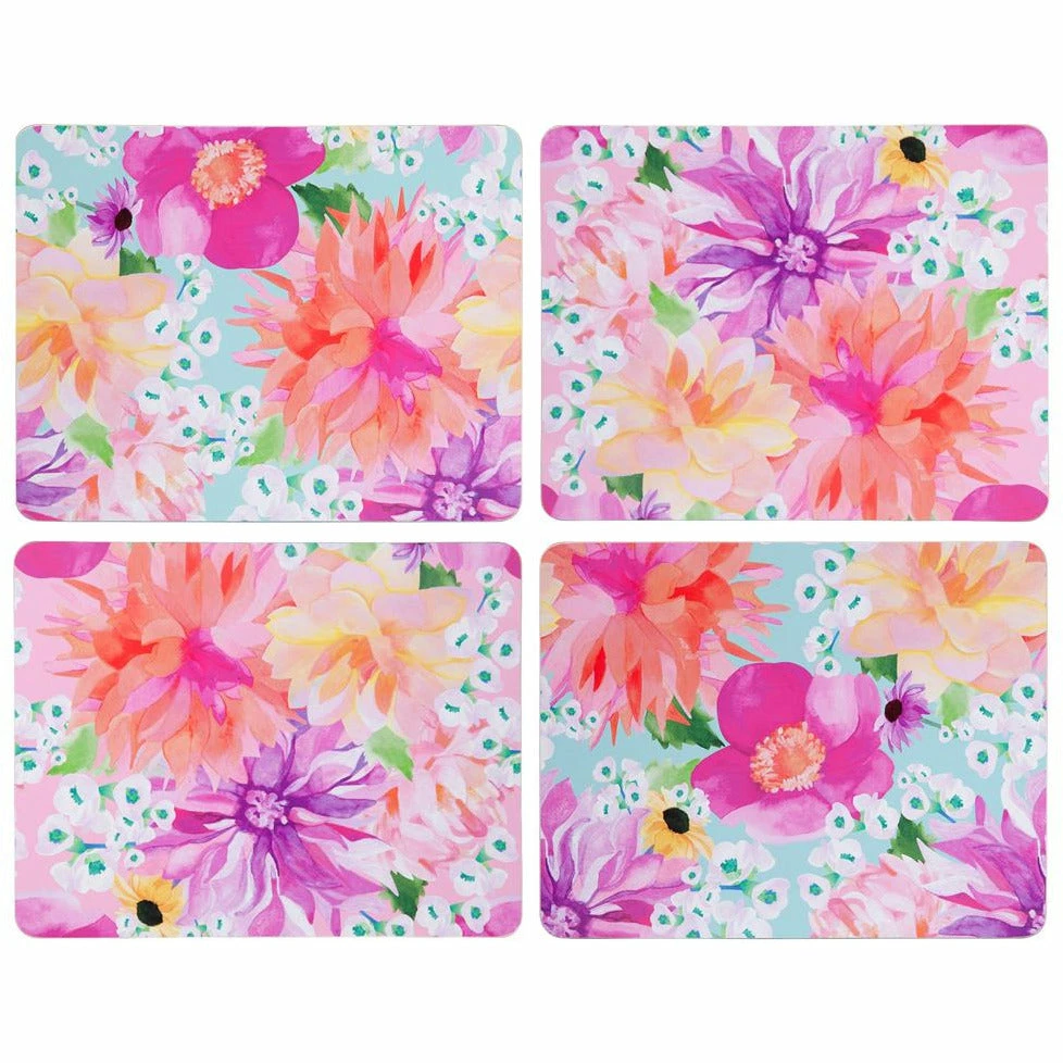 Maxwell and Williams Teas and Cs Dahlia Daze Cork Back Placemat Set of 4 34x26.5cm Assorted Gift Boxed 1 Maxwell and Williams Teas and Cs Dahlia Daze Cork Back Placemat Set of 4 34x26.5cm Assorted Gift Boxed