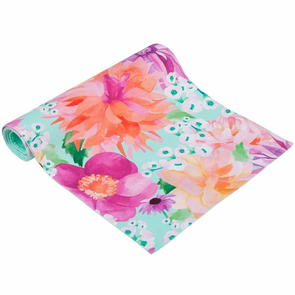 Maxwell and Williams Teas and Cs Dahlia Daze Cotton Runner 150x33cm Sky 1 Maxwell and Williams Teas and Cs Dahlia Daze Cotton Runner 150x33cm Sky